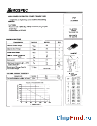 Datasheet 2SA1553 manufacturer Mospec