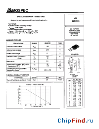 Datasheet 2SC2908 manufacturer Mospec