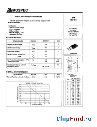 Datasheet 2SD1047 manufacturer Mospec