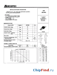 Datasheet 2SD1062 manufacturer Mospec