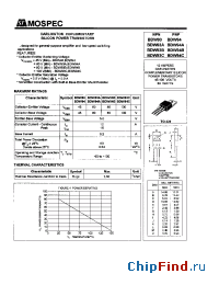 Datasheet BDW93 manufacturer Mospec