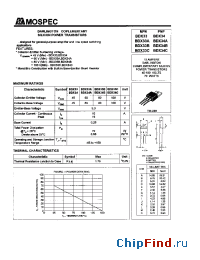 Datasheet BDX33C manufacturer Mospec