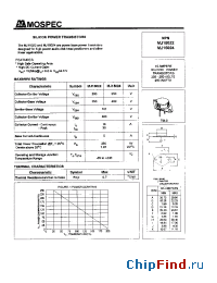 Datasheet MJ15022 manufacturer Mospec