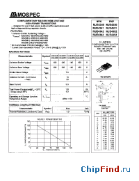 Datasheet MJE4343 manufacturer Mospec
