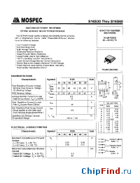 Datasheet S16S50 manufacturer Mospec