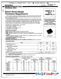 Datasheet 1SMB5.0 manufacturer Motorola