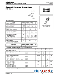 Datasheet 2N4037 manufacturer Motorola