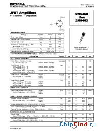 Datasheet 2N5462 manufacturer Motorola