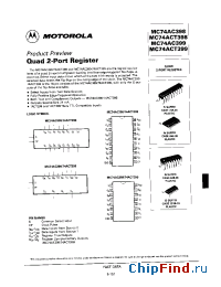 Datasheet 74AC398 manufacturer Motorola