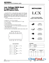 Datasheet 74LCX02 manufacturer Motorola
