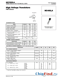 Datasheet BC450A manufacturer Motorola