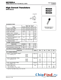 Datasheet BC635 manufacturer Motorola