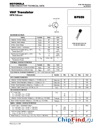 Datasheet BF959 manufacturer Motorola