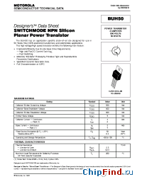 Datasheet BUH50 manufacturer Motorola