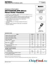 Datasheet BUH51 manufacturer Motorola