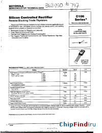 Datasheet C106F1 manufacturer Motorola