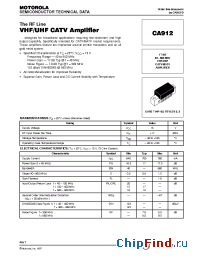 Datasheet CA912 manufacturer Motorola