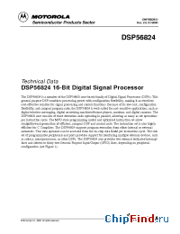 Datasheet DSP56824BU70 manufacturer Motorola