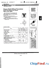 Datasheet IRF820 manufacturer Motorola