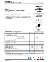 Datasheet MAC224A4 manufacturer Motorola