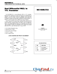 Datasheet MC100ELT23D manufacturer Motorola