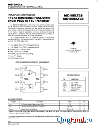 Datasheet MC100ELT28D manufacturer Motorola