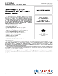 Datasheet MC100ES6111 manufacturer Motorola