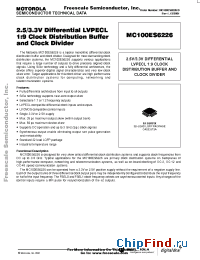 Datasheet MC100ES6226D manufacturer Motorola