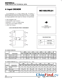 Datasheet MC100LVEL01D manufacturer Motorola