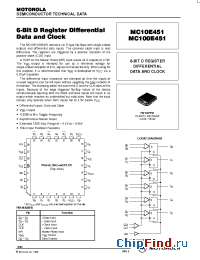 Datasheet MC10E451FN manufacturer Motorola