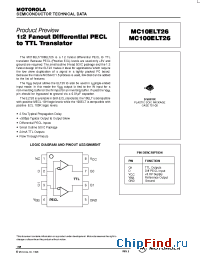 Datasheet MC10ELT26 manufacturer Motorola