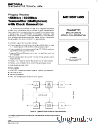 Datasheet MC10SX1405 manufacturer Motorola