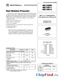 Datasheet MC12009 manufacturer Motorola