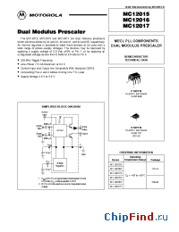 Datasheet MC12015 manufacturer Motorola