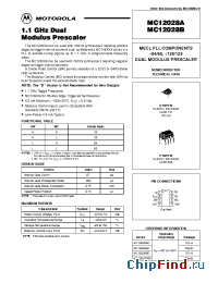 Datasheet MC12028B manufacturer Motorola