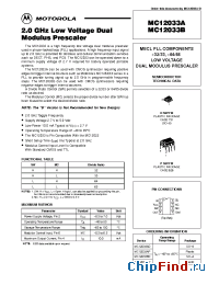 Datasheet MC12033BD manufacturer Motorola