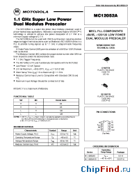 Datasheet MC12052 manufacturer Motorola