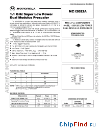 Datasheet MC12052ADR2 manufacturer Motorola
