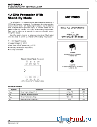 Datasheet MC12083P manufacturer Motorola