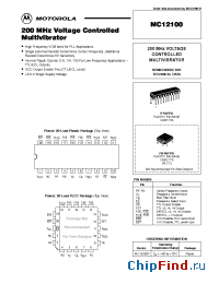 Datasheet MC12100 manufacturer Motorola