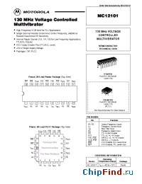 Datasheet MC12101FN manufacturer Motorola