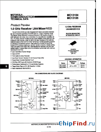 Datasheet MC13104 manufacturer Motorola
