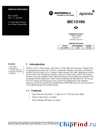 Datasheet MC13190FCR2 manufacturer Motorola