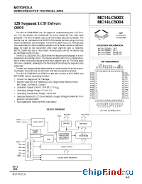 Datasheet MC14LC5003FU manufacturer Motorola