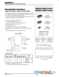 Datasheet MC54HC161AJ manufacturer Motorola