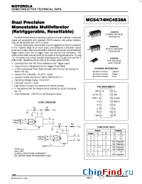 Datasheet MC54HC4538AJ manufacturer Motorola