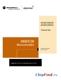 Datasheet MC68HC908GR8CB manufacturer Motorola