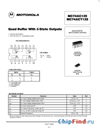 Datasheet MC74AC125 manufacturer Motorola