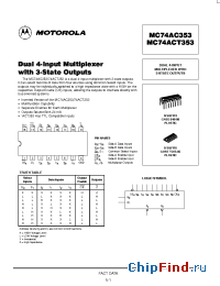Datasheet MC74AC353D manufacturer Motorola