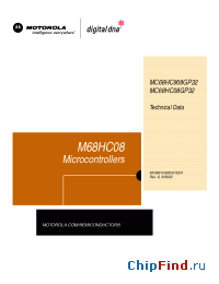 Datasheet MC908GP32CFBR2 manufacturer Motorola